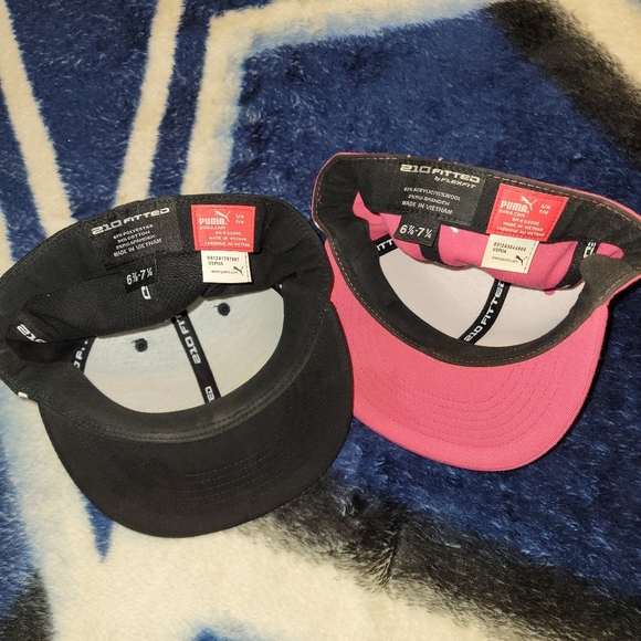 RICKIE FOWLER PINK & BLACK MONOLINE HATS S/M - Picture 3 of 3